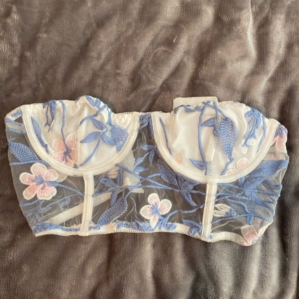 floral bandeau/cropped top